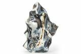 Polished Orca Agate Flame Sculpture - Madagascar #250827-1